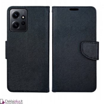 Telone dėklas su skyreliais - juodas Xiaomi Poco X5 Pro 5G/Redmi Note 12 Pro 5G telefonams